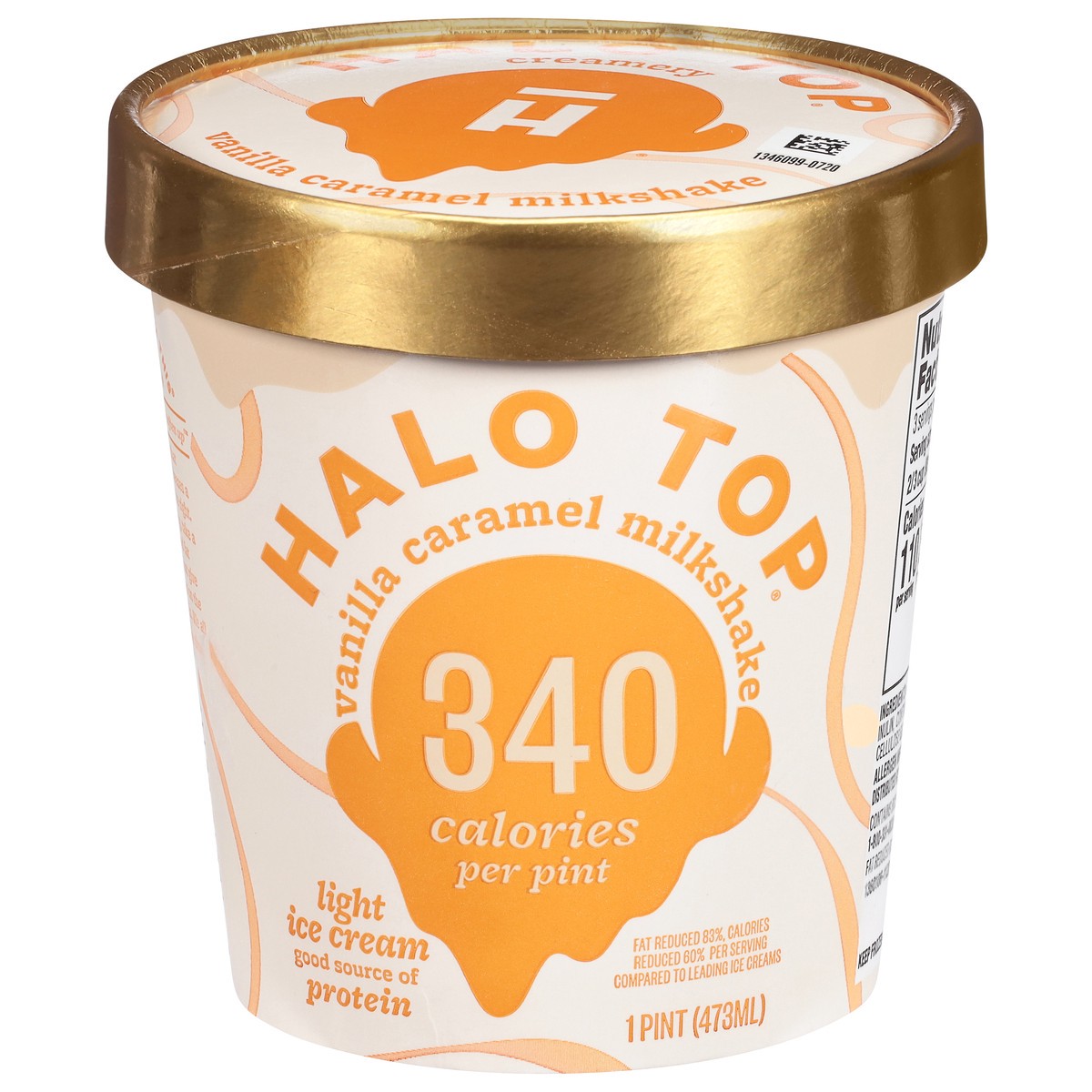 slide 1 of 5, Halo Top Vanilla Caramel Milkshake Light Ice Cream, 16 fl oz Pint, 16 fl oz