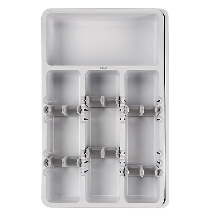 slide 2 of 4, OXO Good Grips Expandable Utensil Tray - Grey, 1 ct