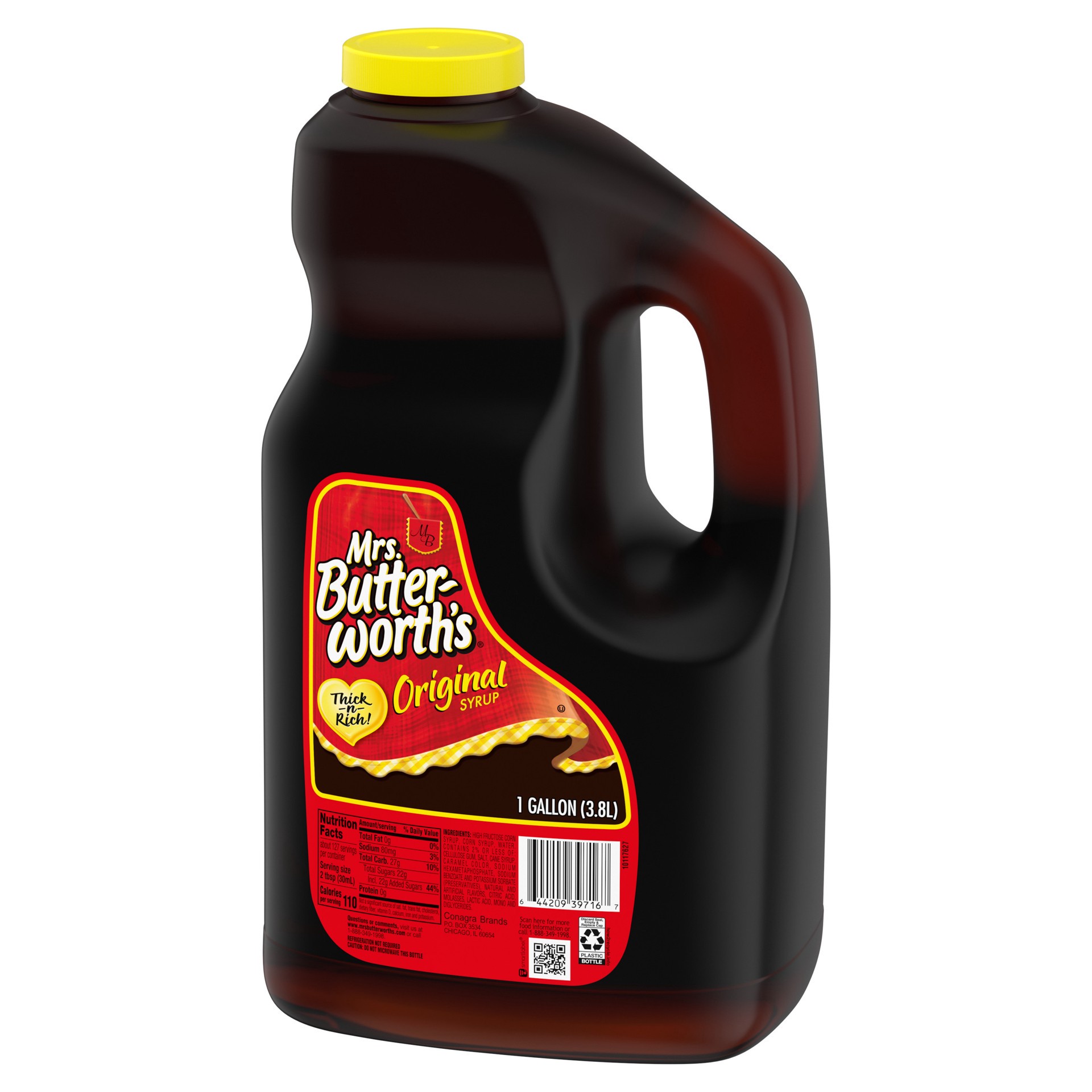 slide 4 of 5, Mrs. Butterworth's Original Thick and Rich Pancake Syrup, 248 fl. oz. Bottle, 128 fl oz