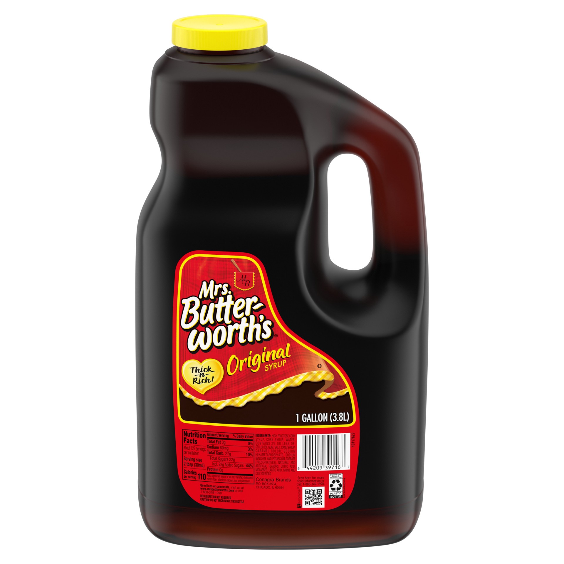 slide 1 of 5, Mrs. Butterworth's Original Thick and Rich Pancake Syrup, 248 fl. oz. Bottle, 128 fl oz