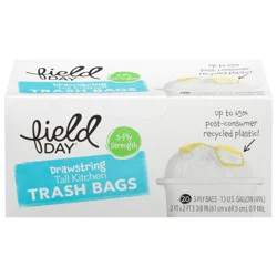 Field Day Tall Drawstring Trash Bags
