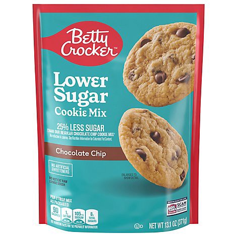 slide 1 of 1, Betty Crocker Lower Sugar Chocolate Chip Cookie Mix - 13.1 OZ, 13.1 oz
