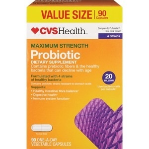 slide 1 of 1, CVS Health Maximum Strength Probiotic Capsules, 90 ct