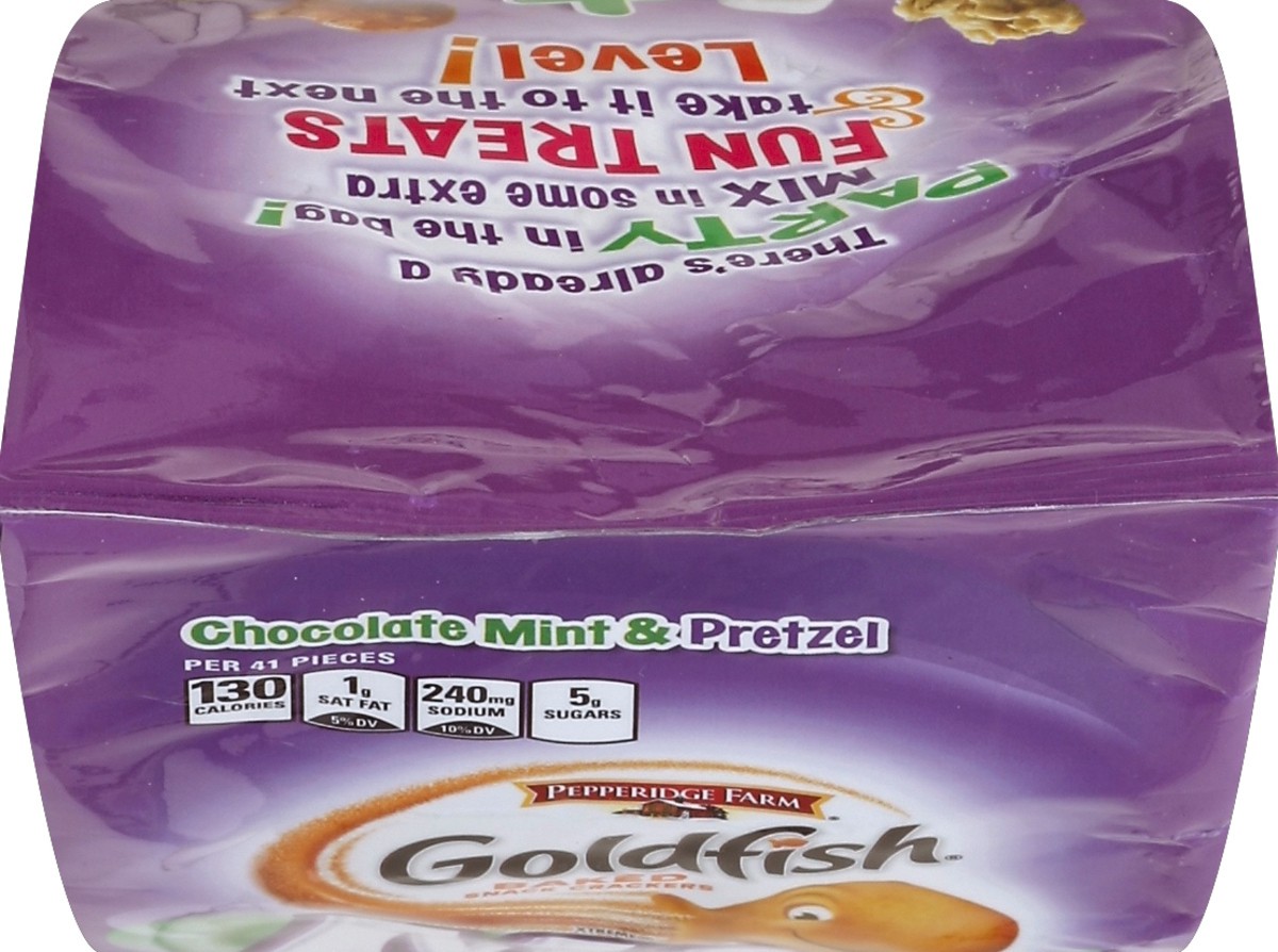 slide 3 of 4, Pepperidge Farm Goldfish Mix - Chocolate Mint Pretzel, 6.3 oz