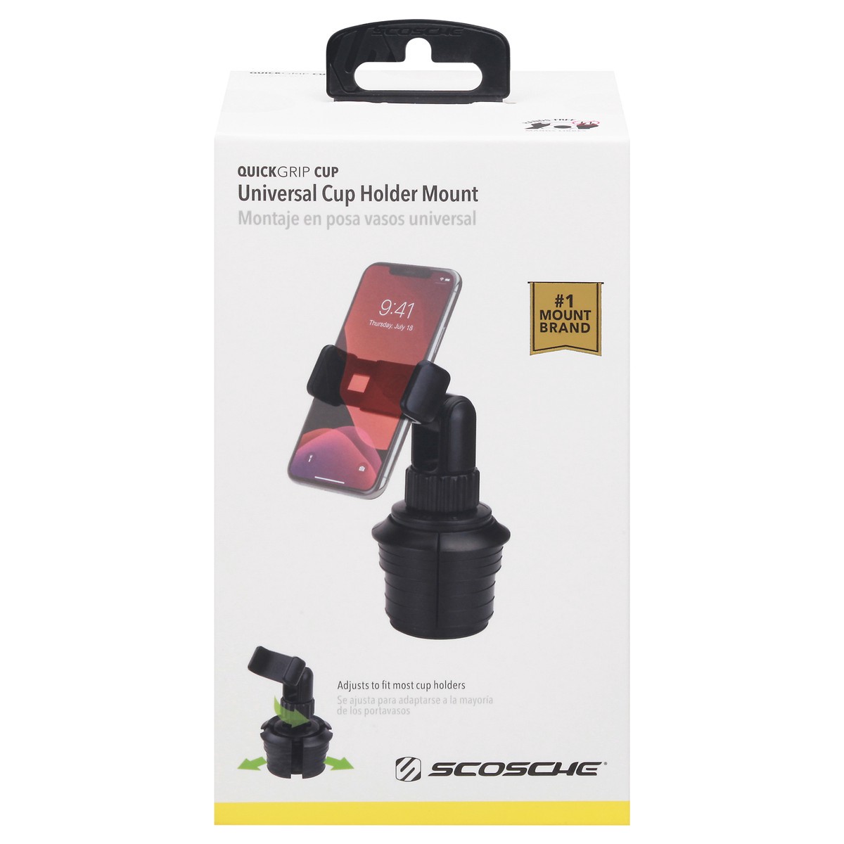 slide 1 of 9, SCOSCHE CarMount Universal Cup Holder Mount, 1 ct