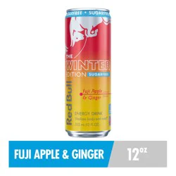 Red Bull Winter Edition Sugarfree Energy Drink, Fuji Apple & Ginger, 12 fl. oz. Can, 114mg Caffeine, Taurine & B Vitamins
