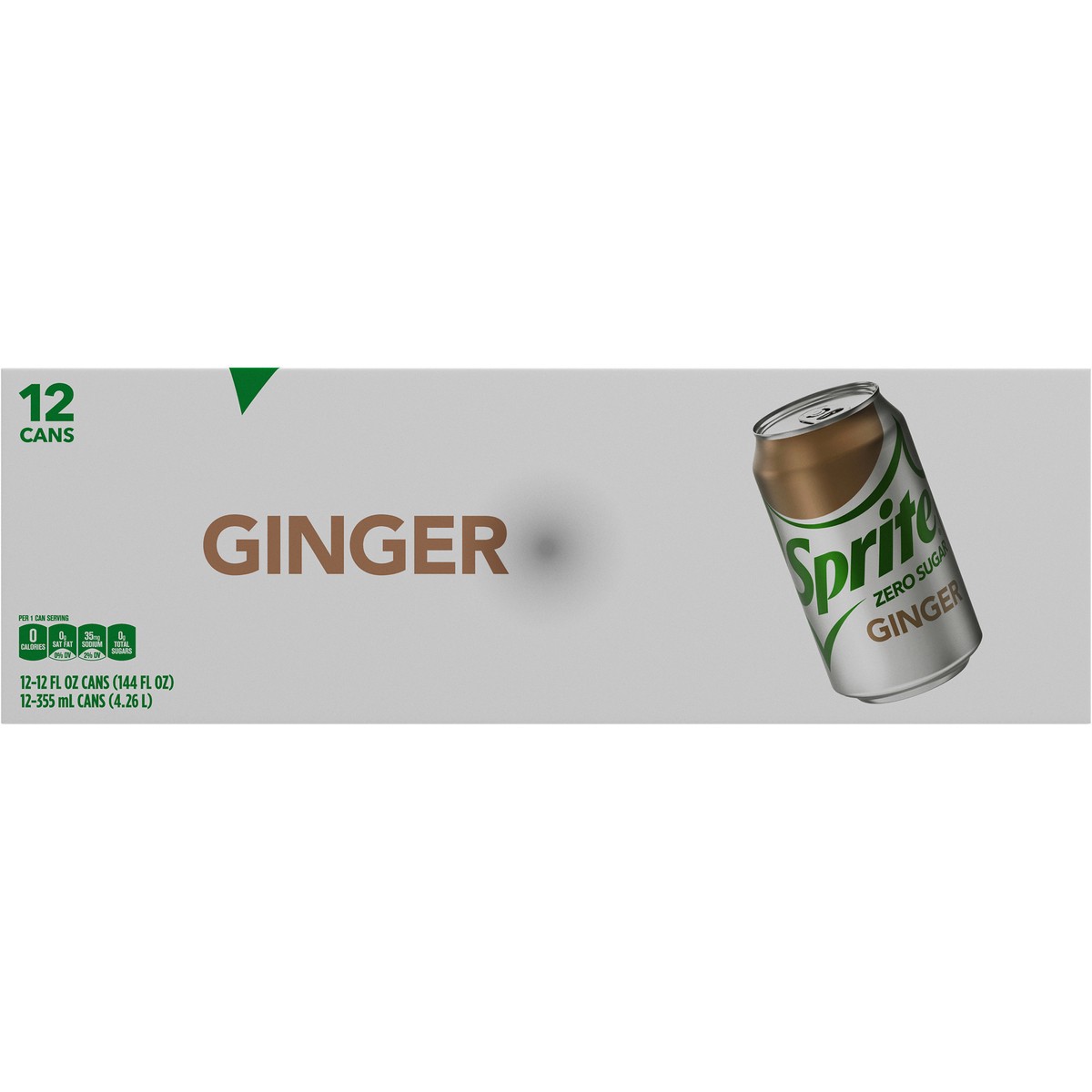 slide 6 of 7, Sprite Ginger Zero Sugar, 12 ct; 12 fl oz