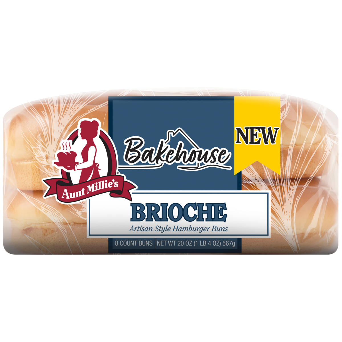 slide 2 of 8, Aunt Millie's Bakehouse Artisan Style Brioche Hamburger Buns 8 ct, 8 ct