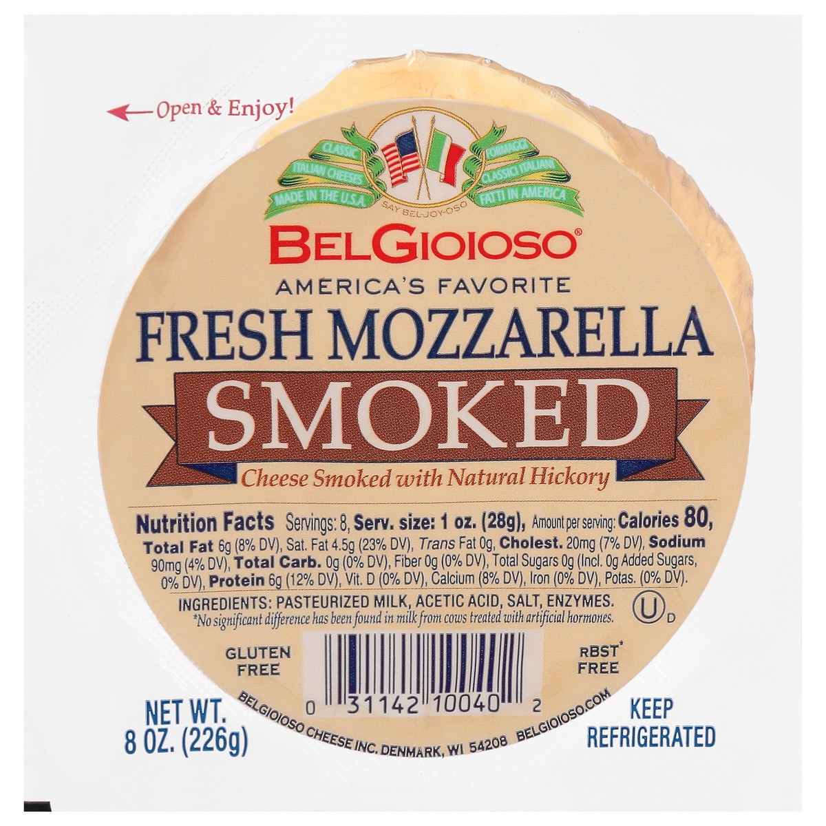 slide 1 of 9, BelGioioso Smoked Fresh Mozzarella Cheese 8 oz, 8 oz