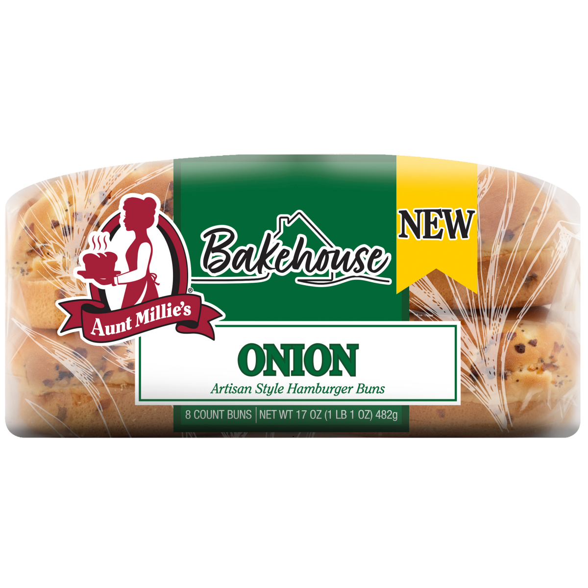 slide 7 of 8, Aunt Millie's Bakehouse Artisan Style Onion Hamburger Buns 8 ct, 8 ct