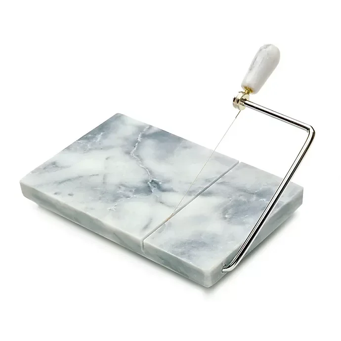 slide 2 of 2, RSVP Marble Cheese Slicer - White, 1 ct