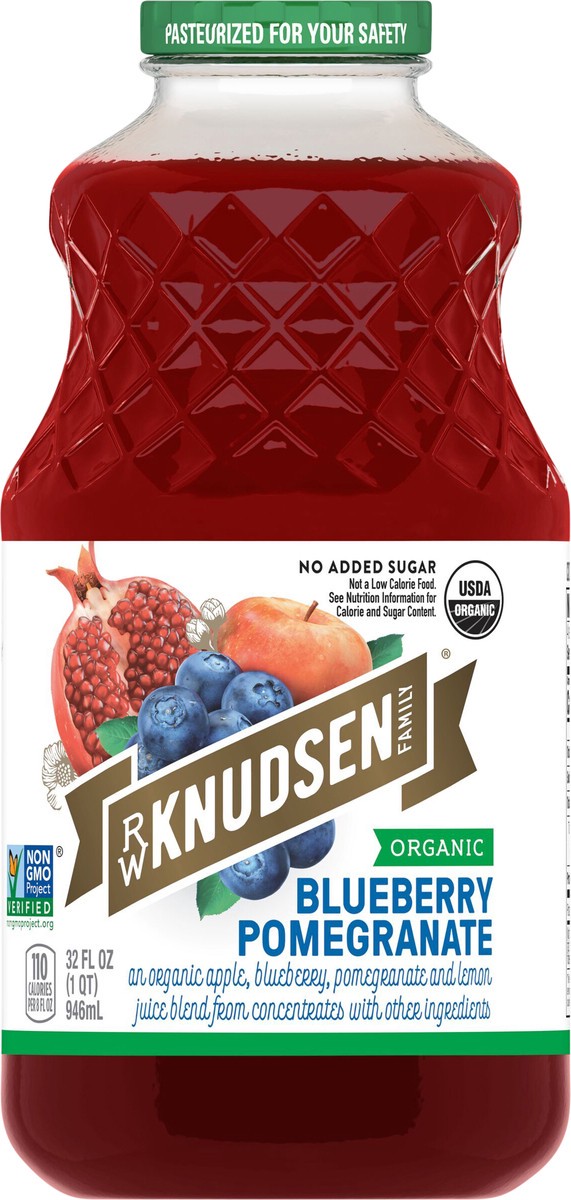 slide 4 of 7, Rw Knudsen 32 Fluid Ounce Organic Blueberry Pomegranate Juice Blend, 32 fl oz