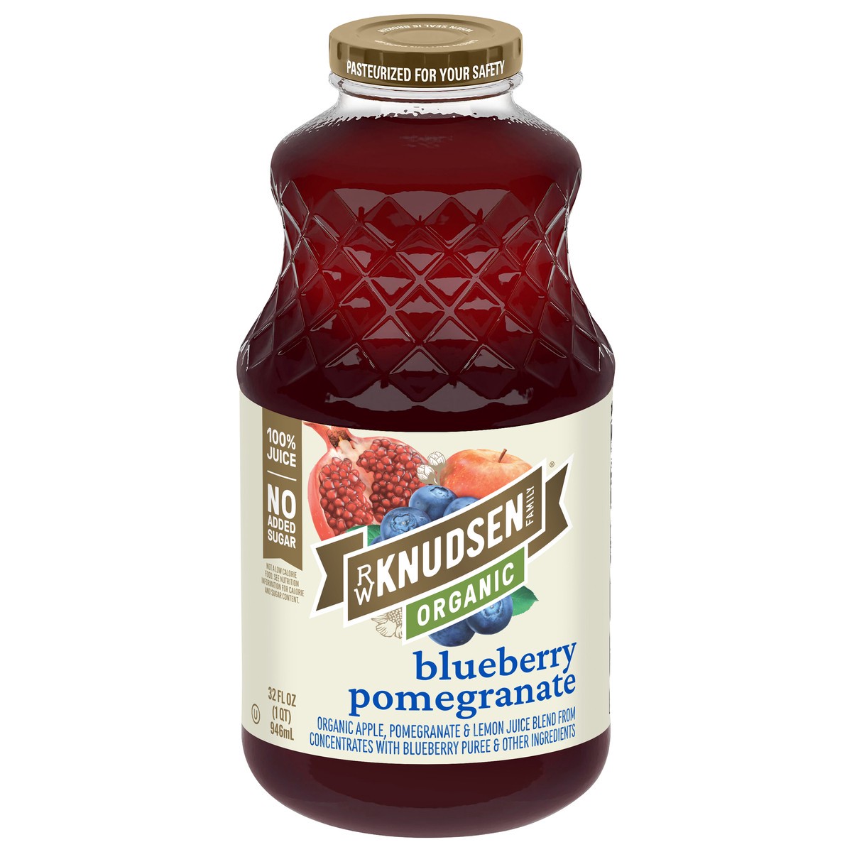 slide 1 of 7, RW Knudsen Family Organic Blueberry Pomegranate Juice Blend - 32 fl oz, 32 fl oz