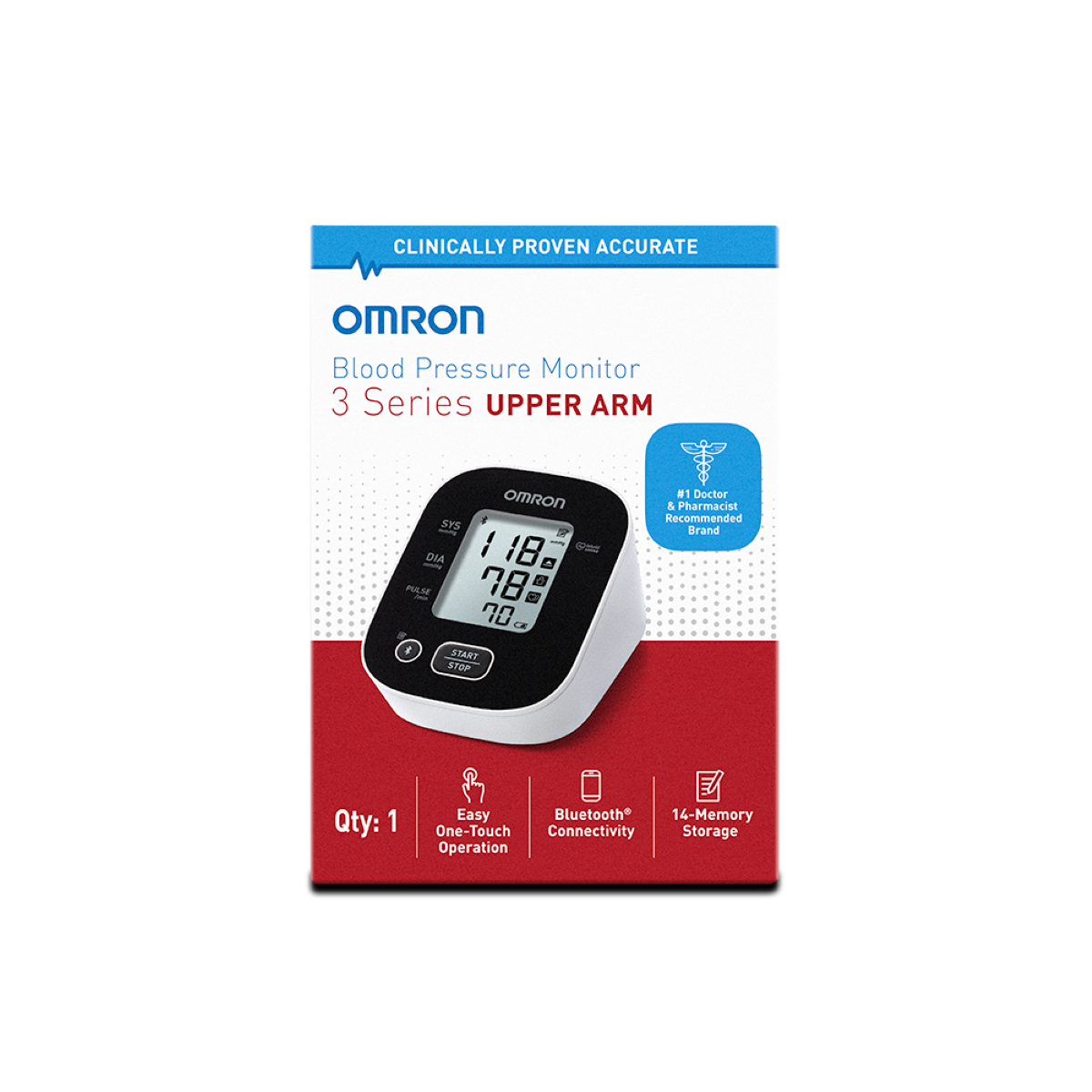 slide 1 of 1, Omron Series 3 Upper Arm Blood Pressure Monitor with Bluetooth, 1 ct