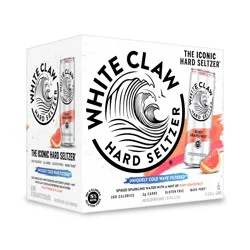 White Claw 6 Pack Spiked Ruby Grapefruit Hard Seltzer 6 ea