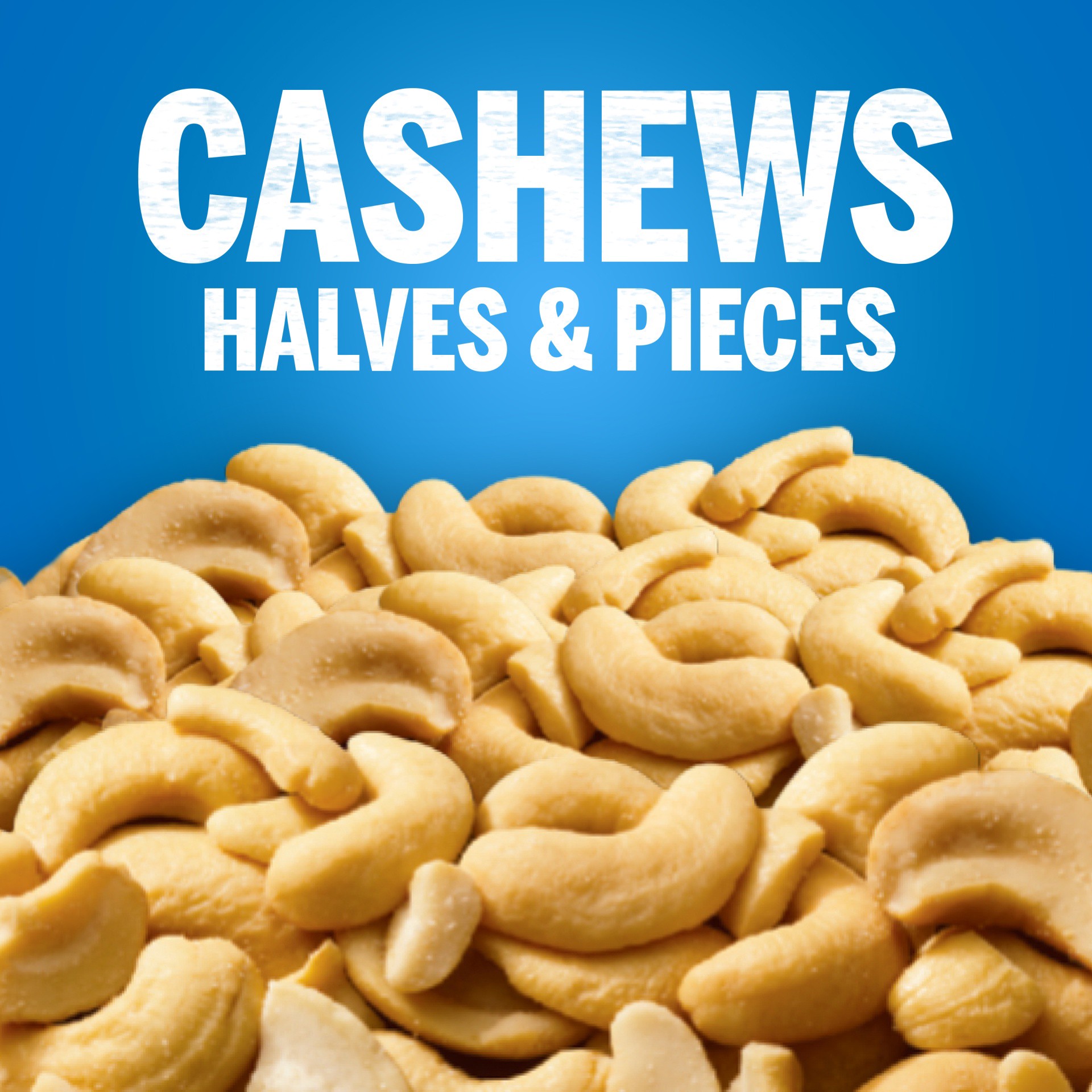 slide 9 of 13, Planters Halves & Pieces Salted Cashews 46 oz, 46 oz