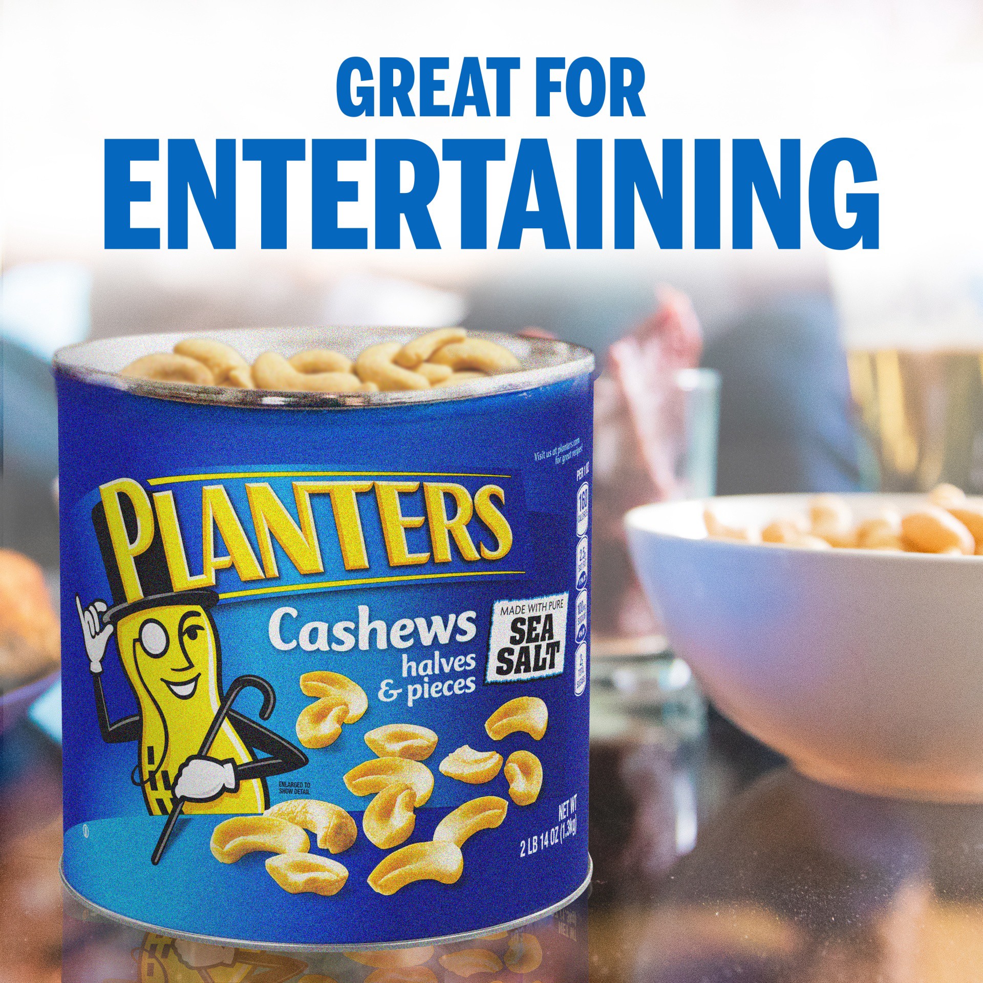 slide 6 of 13, Planters Halves & Pieces Salted Cashews 46 oz, 46 oz