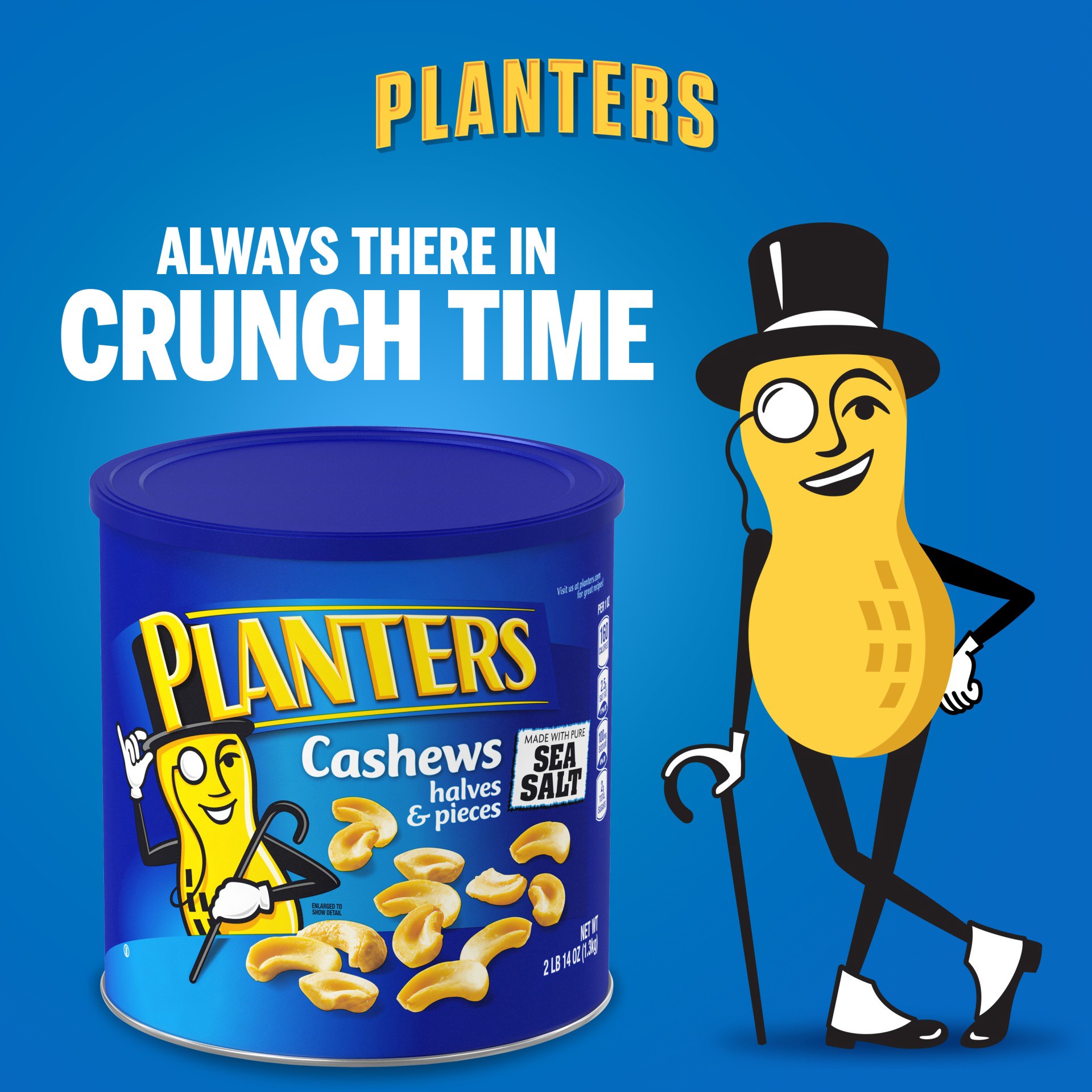 slide 4 of 13, Planters Halves & Pieces Salted Cashews 46 oz, 46 oz