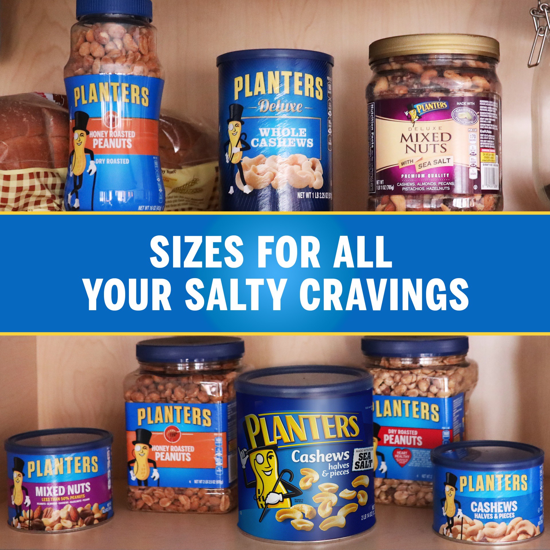 slide 13 of 13, Planters Halves & Pieces Salted Cashews 46 oz, 46 oz