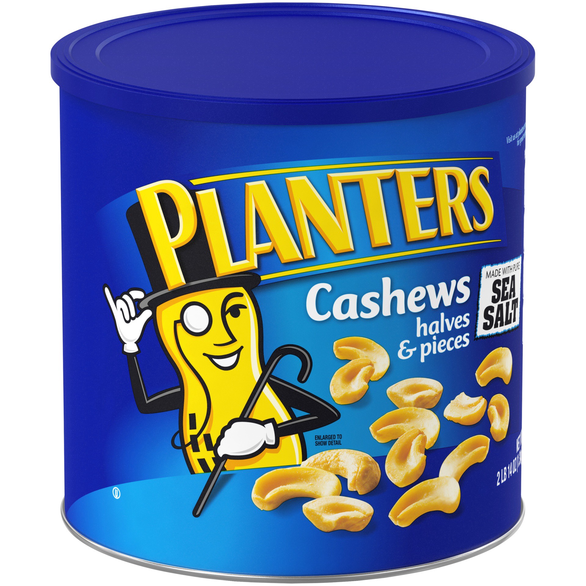 slide 7 of 13, Planters Halves & Pieces Salted Cashews 46 oz, 46 oz