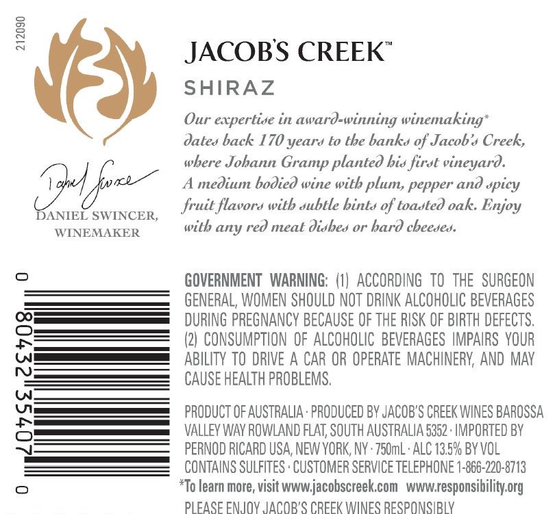 slide 2 of 6, Jacob's Creek Jacobs Creek Classic Shiraz 750mL Bottle, 750 ml