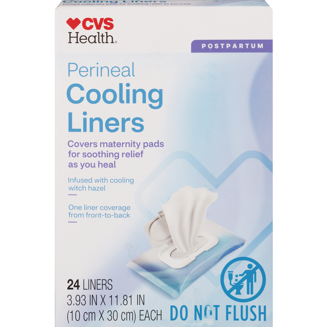 slide 1 of 1, CVS Health Perineal Cooling Liners, 24 ct
