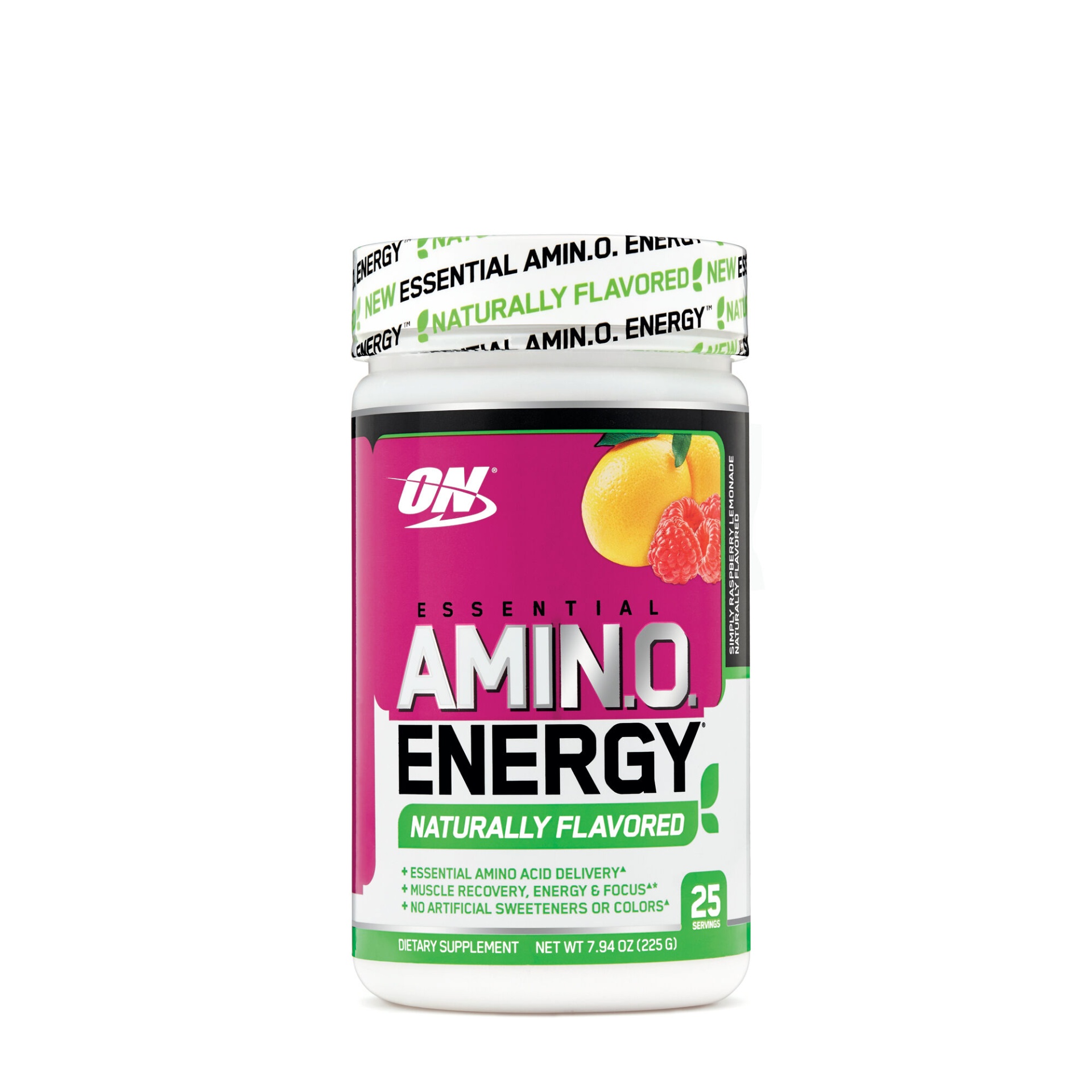 slide 1 of 1, Optimum Nutrition Essential AMIN.O. Energy Naturally Flavored - Simply Raspberry Lemonade, 1 ct