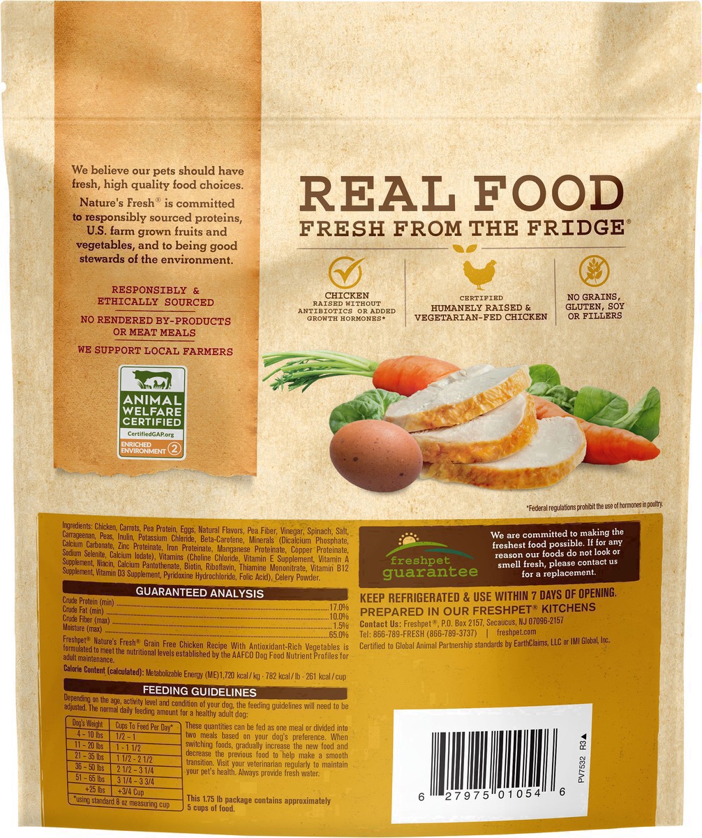 slide 5 of 12, Freshpet Healthy & Natural Dog Food, Fresh Certified Humanely Raised Chicken Recipe, 1.75 lb, 1.75 lb