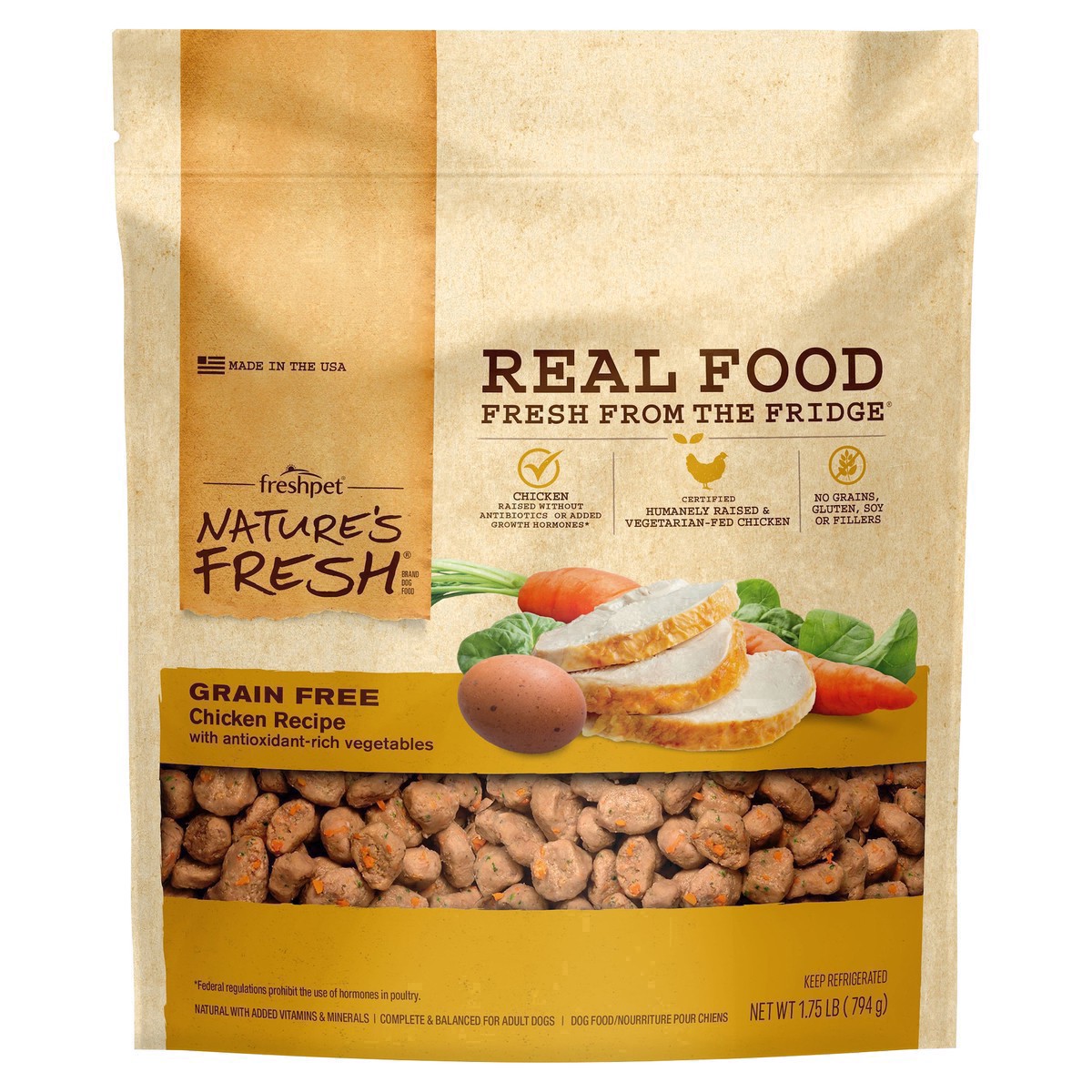 slide 12 of 12, Freshpet Healthy & Natural Dog Food, Fresh Certified Humanely Raised Chicken Recipe, 1.75 lb, 1.75 lb