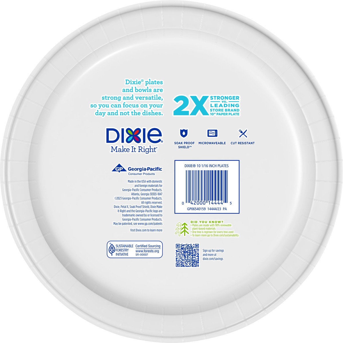 slide 4 of 4, Dixie Paper Dinner Plates, 10", 150 Count, 150 ct