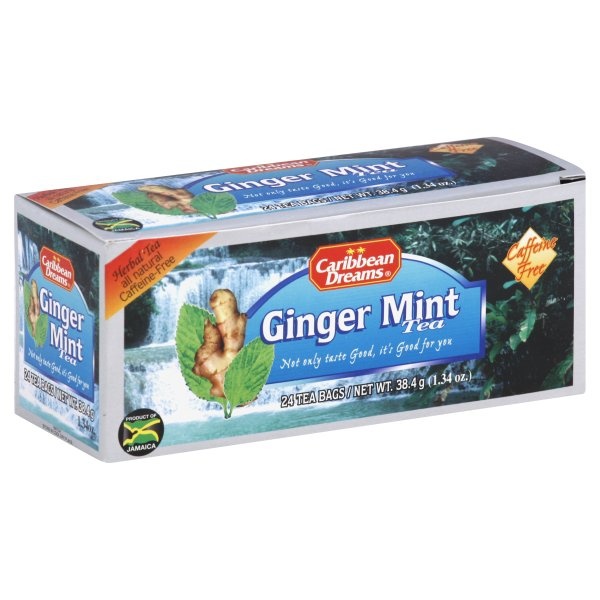 slide 1 of 1, Caribbean Dreams Tea Bag Ginger Mint, 24 ct