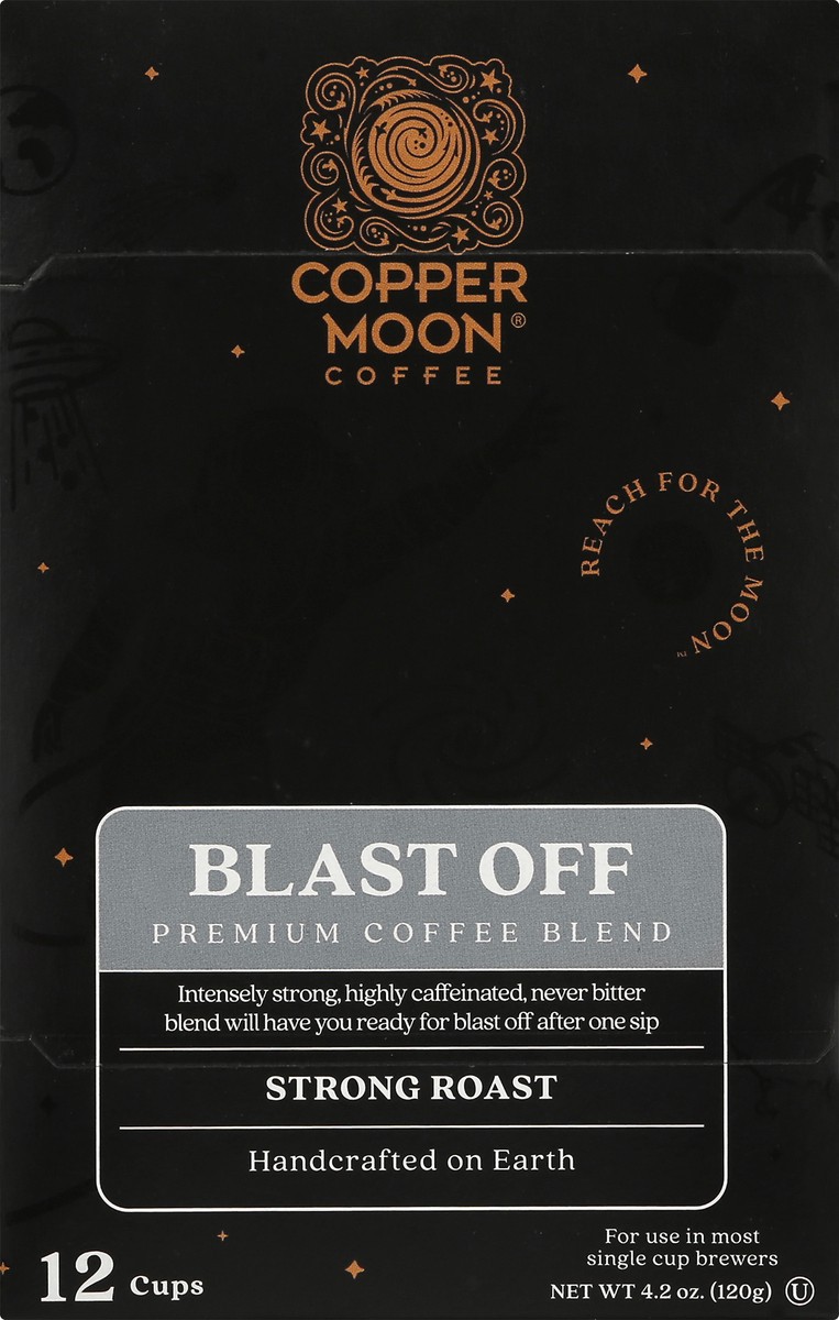 slide 1 of 11, Copper Moon Strong Roast Blast Off Coffee 12 ea, 12 ct