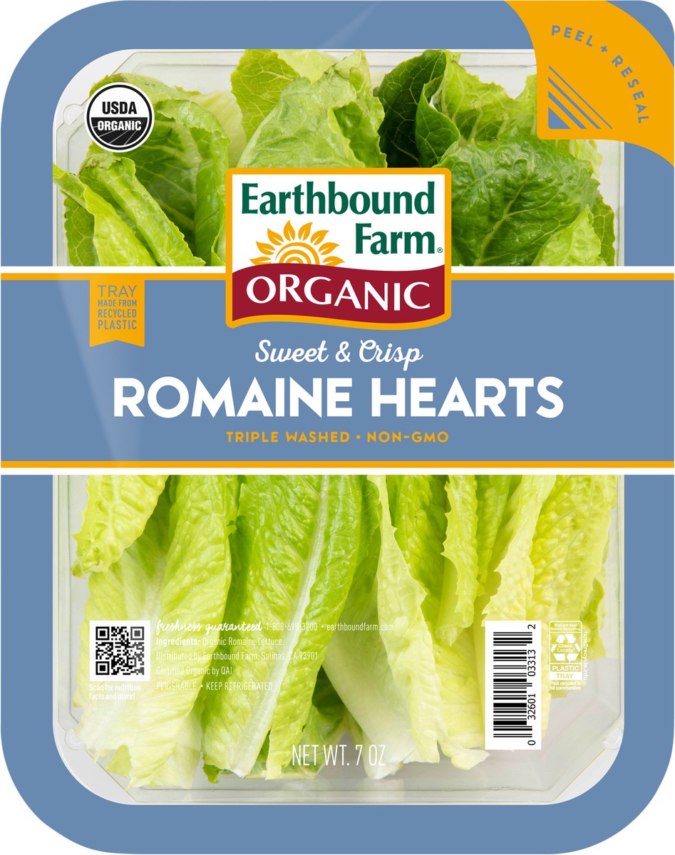 slide 3 of 3, Earthbound Farm Romaine Hearts, 7 oz
