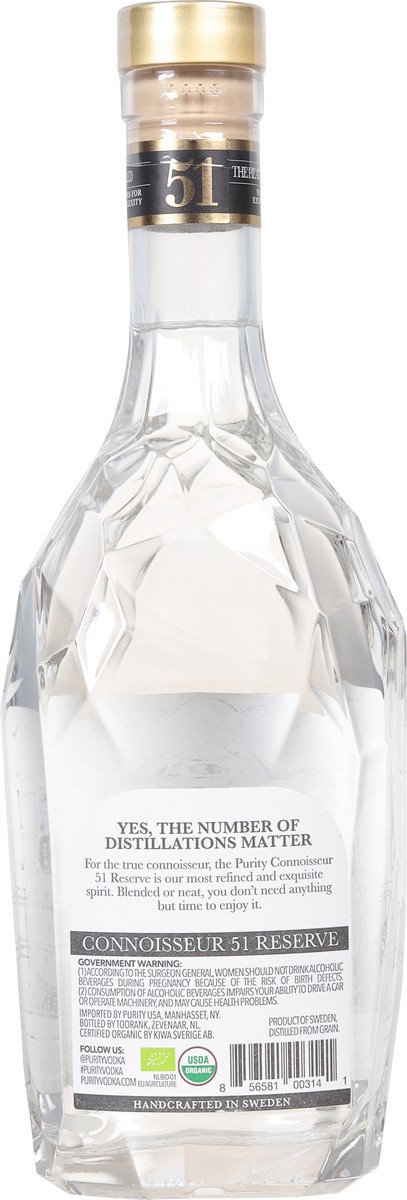slide 9 of 9, Purity Organic Bottle No: 4797 Vodka 750 ml, 750 ml