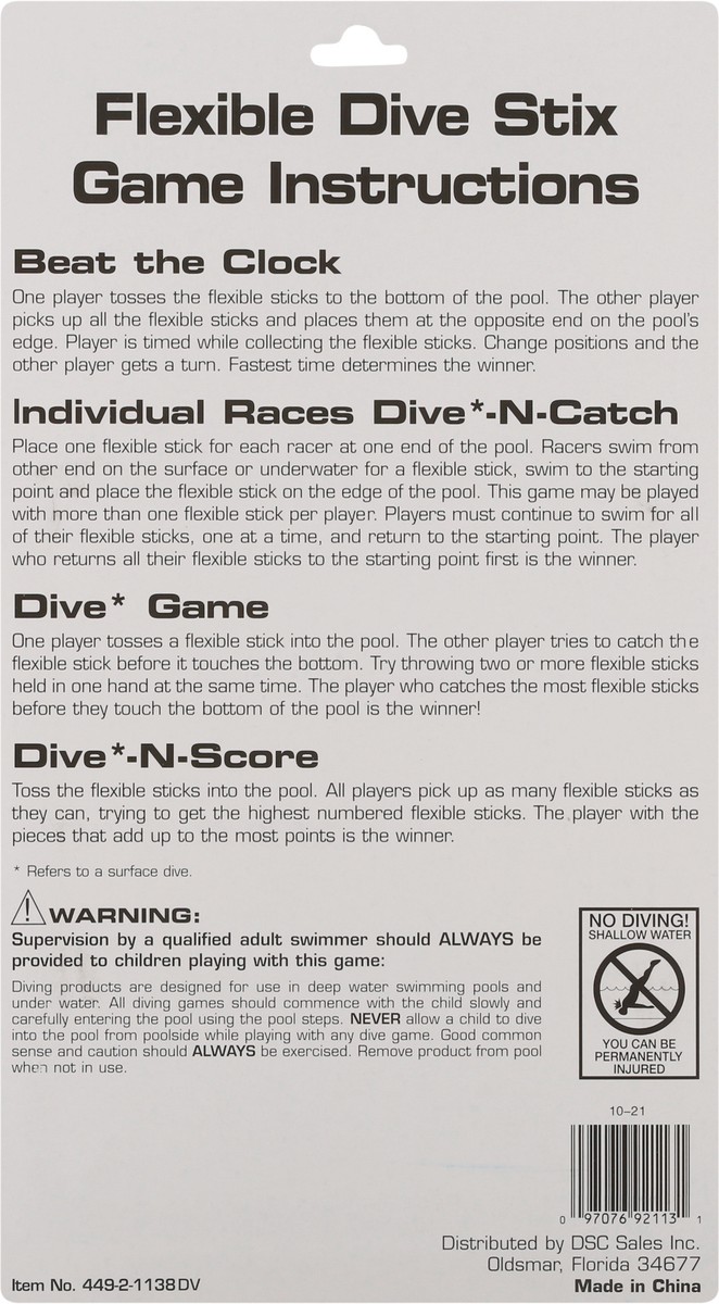 slide 9 of 11, SunSplash Flexible Dive Stix 1 ea, 1 ct