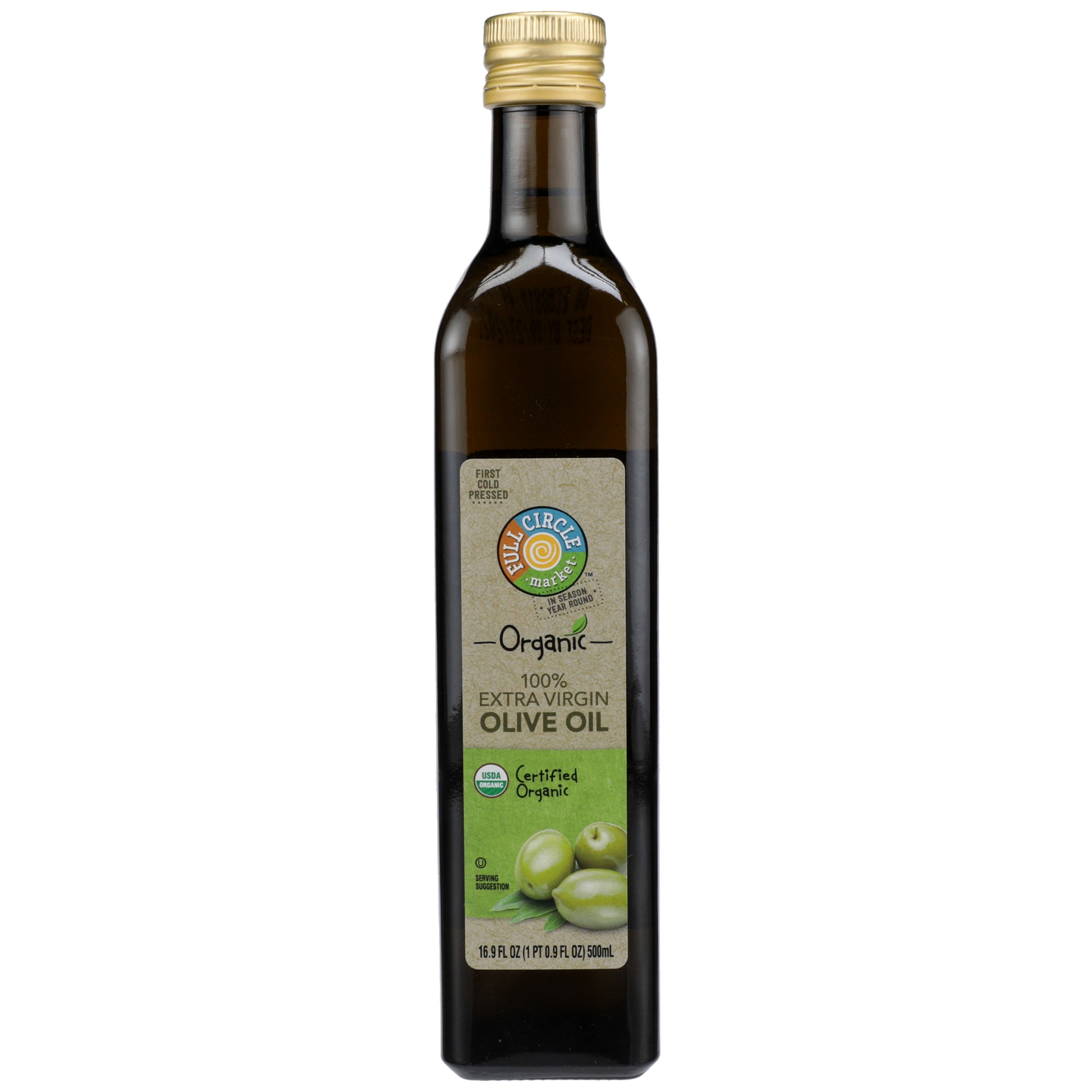 slide 1 of 1, Full Circle Market 100% Extra Virgin Olive Oil, 16 oz
