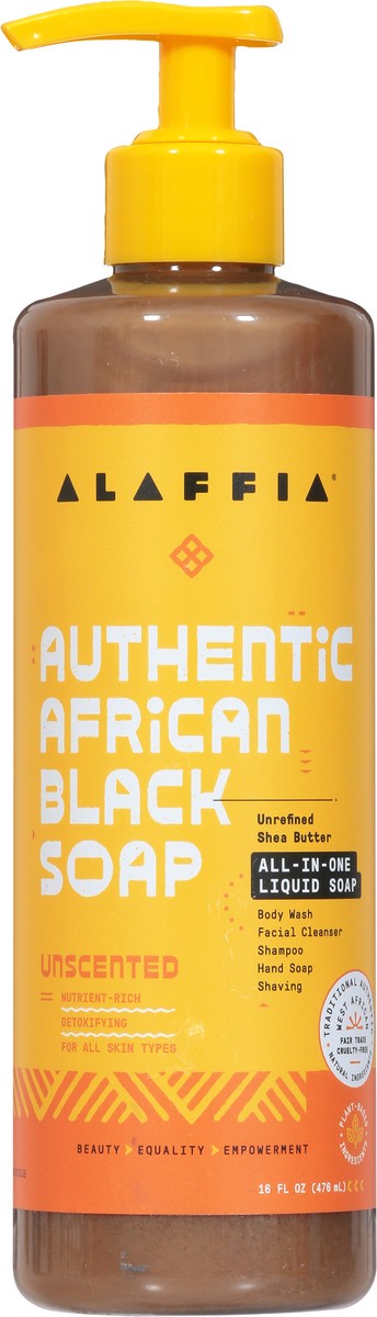 slide 6 of 9, Alaffia Authentic African Black Soap Unscented All-in-one Liquid Soap, 16 fl oz