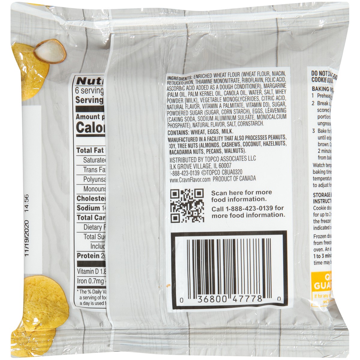 slide 7 of 10, Crav'n Flavor Break 'n Bake Sugar Cookie Dough 8 oz, 8 oz