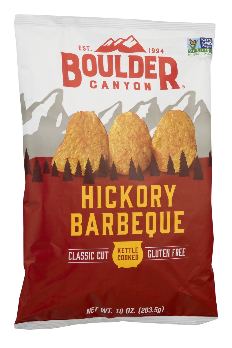 slide 2 of 11, Boulder Canyon Hickory Bbq Kettle Chips, 10 oz