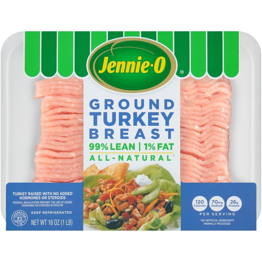 slide 1 of 1, Jennie-O 99% Lean All Natural Ground Turkey Breast, 16 oz