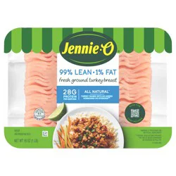 JENNIE-O Ground Turkey Breast 99% Lean / 1% Fat - 1 lb. tray