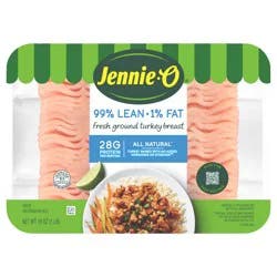 JENNIE-O Ground Turkey Breast 99% Lean / 1% Fat - 1 lb. tray