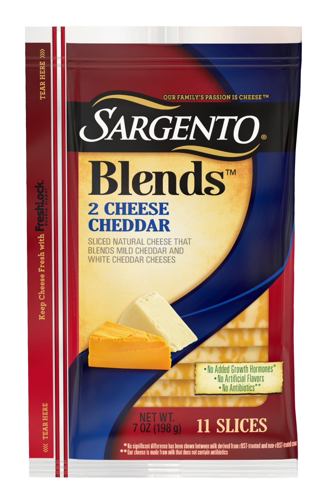 Sargento Blends 2 Cheese Cheddar Slices 7 Oz | Shipt