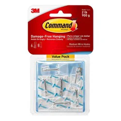 Command Medium Damage-Free Hanging Wire Hooks Value Pack 1 ea