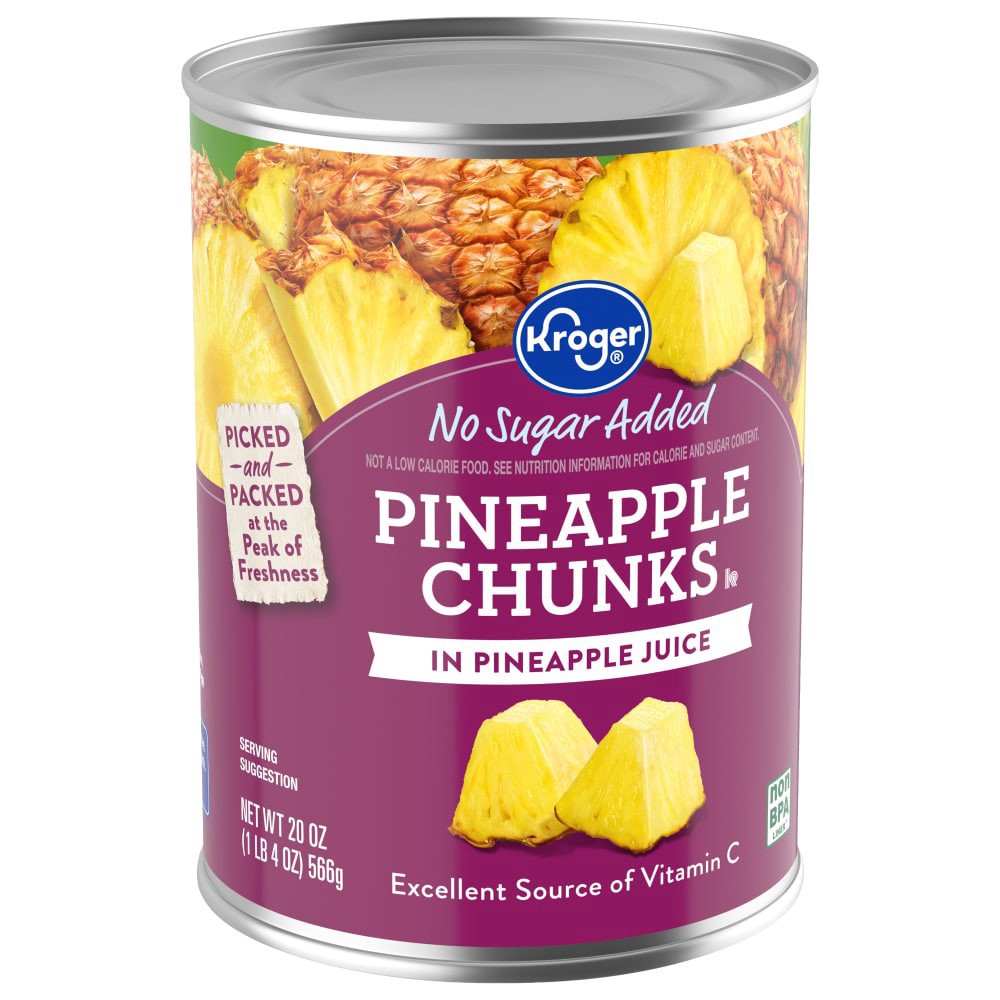 slide 4 of 5, Kroger Pineapple Chunks in Pineapple Juice - 20 oz, 20 oz