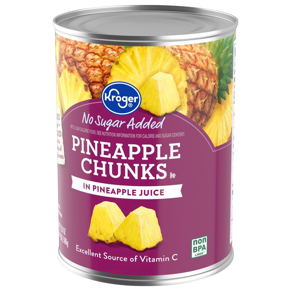slide 5 of 5, Kroger Pineapple Chunks in Pineapple Juice - 20 oz, 20 oz