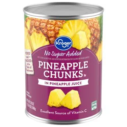 Kroger Pineapple Chunks in Pineapple Juice - 20 oz