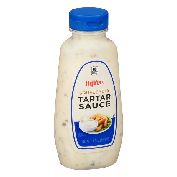 slide 1 of 1, Hy-Vee Tartar Sauce, Squeezable, 11.5 oz
