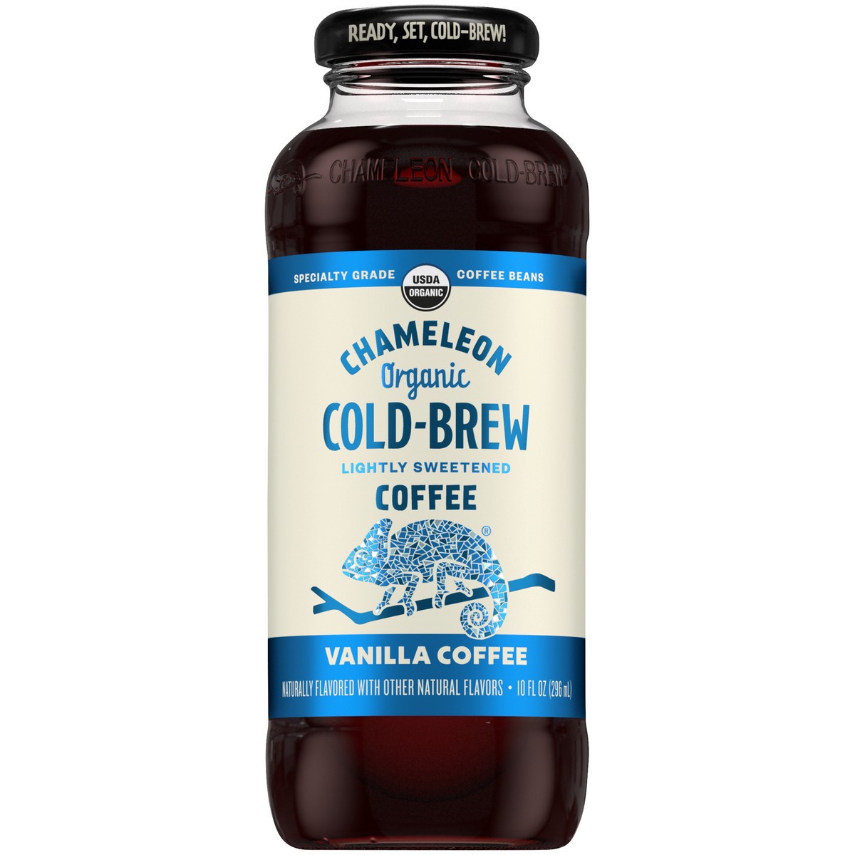 slide 1 of 1, CHAMELEON COLD-BREW Organic Lightly Sweetened Vanilla Coffee 10 fl. oz. Bottle, 10 fl oz