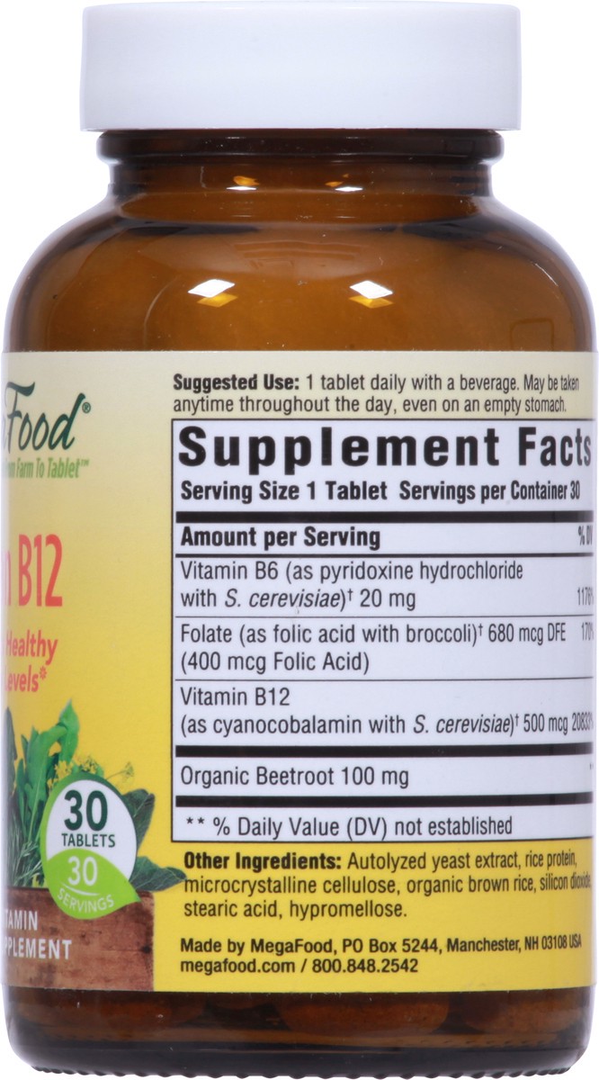 slide 7 of 12, MegaFood Multivitamin Vegan B12 30 Tablets, 30 ct